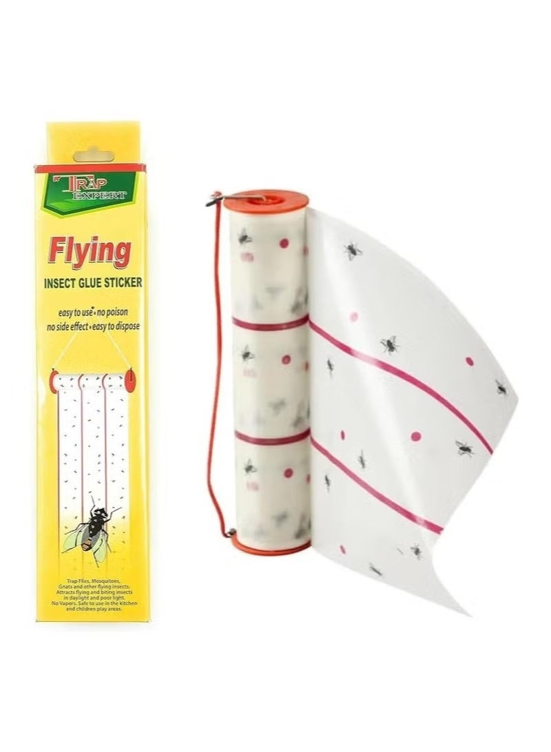 Xpert Eco-Friendly Flying Insect Glue Trap – Sticky Fly Paper Strips with Hanging Hooks for Mosquitoes, Gnats & Fruit Flies | Safe, Non-Toxic Indoor Pest Control Solution for Home & Kitchen - Image 2